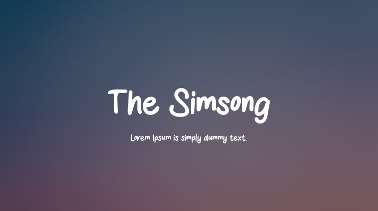 The Simsong Font