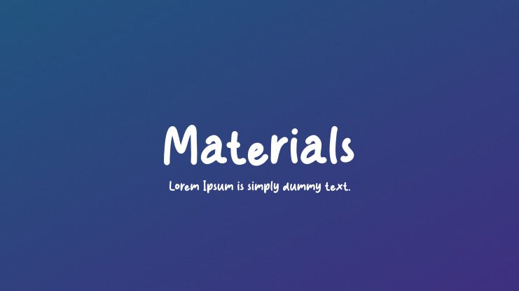 Materials Font