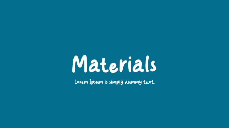 Materials Font