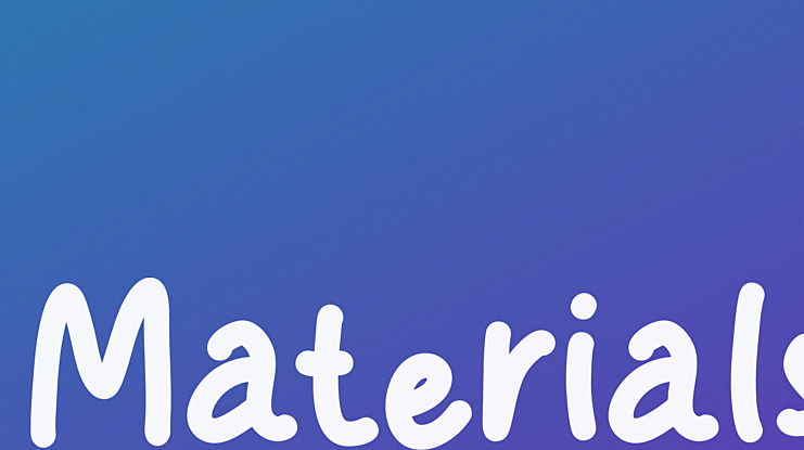 Materials Font