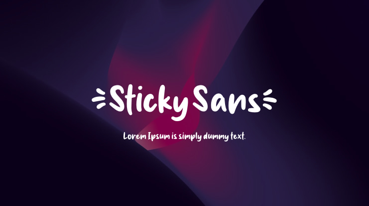Sticky Sans Font