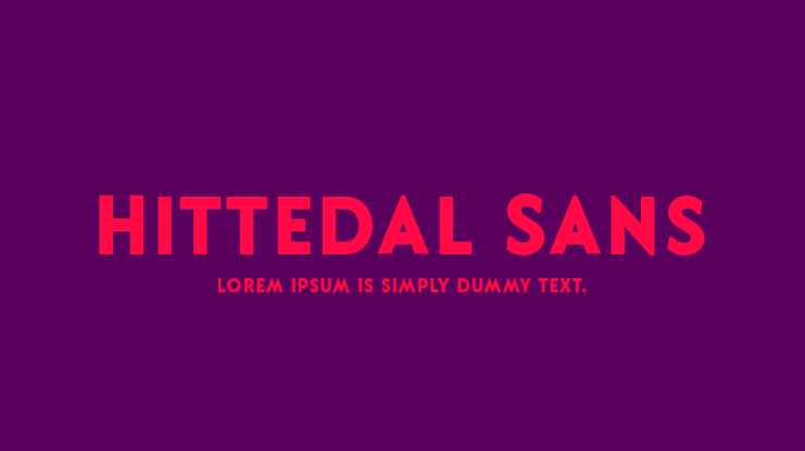 Hittedal Sans Font