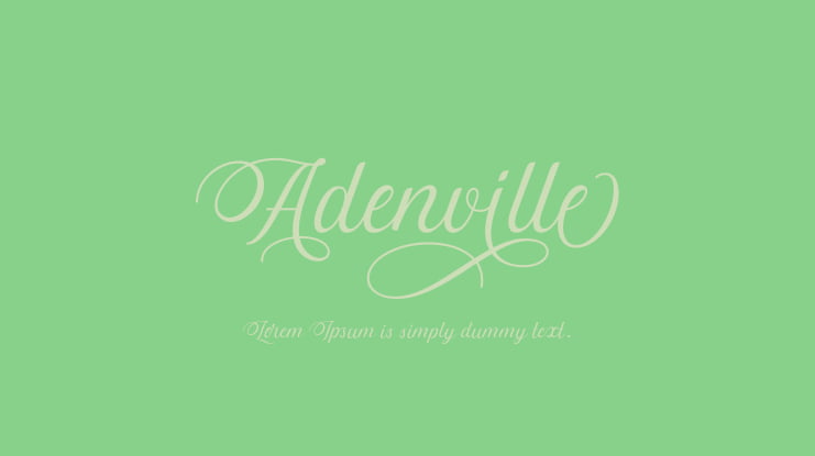 Adenville Font