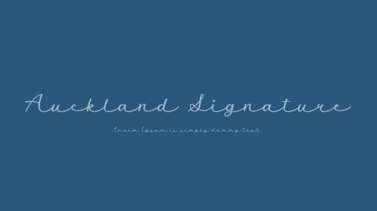 Auckland Signature Font