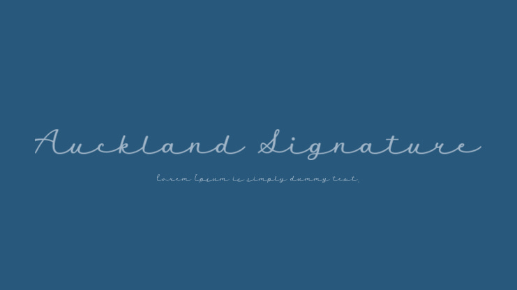 Auckland Signature Font