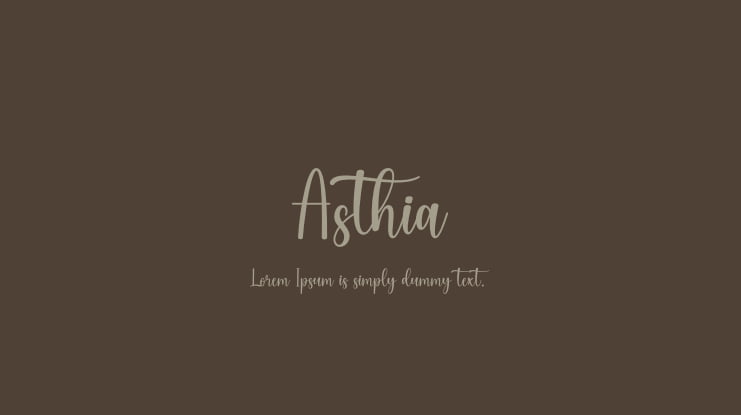 Asthia Font