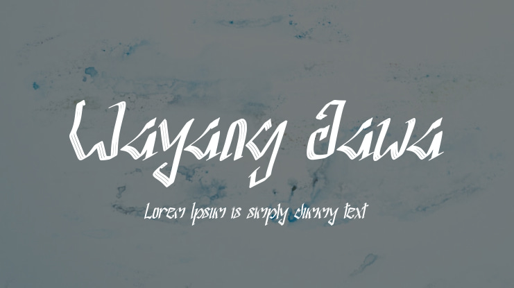Wayang Jawa Font