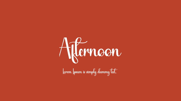 Afternoon Font