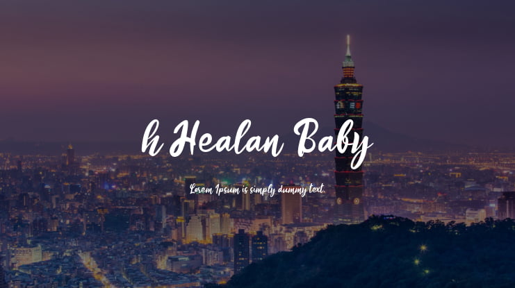 h Healan Baby Font