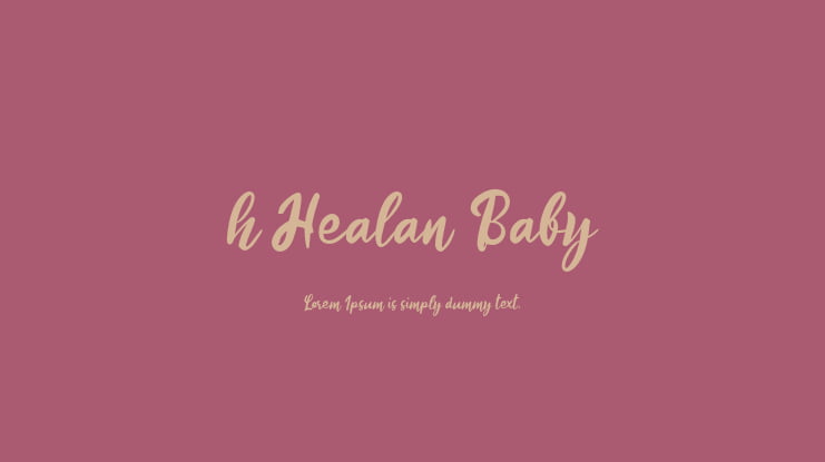 h Healan Baby Font