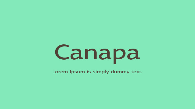 Canapa Font Family