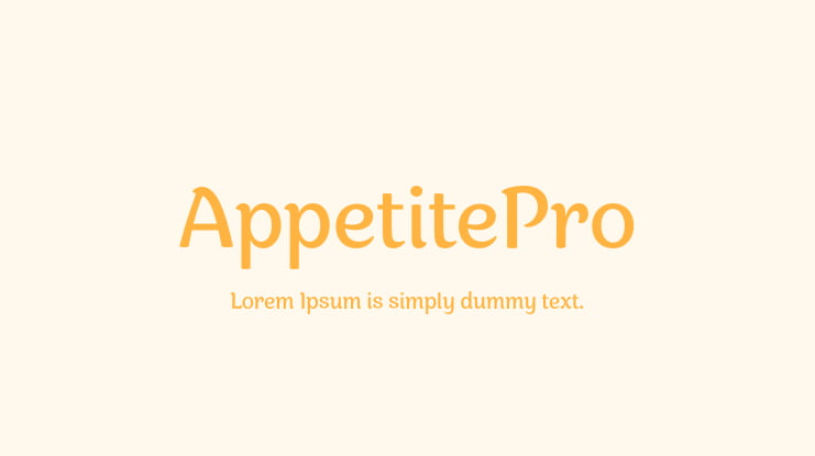 AppetitePro Font Family