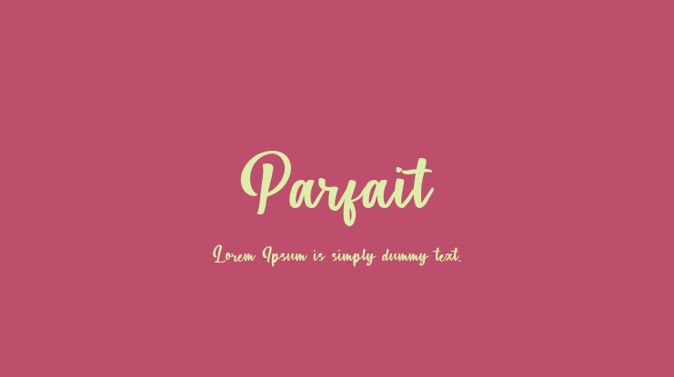 Parfait Font