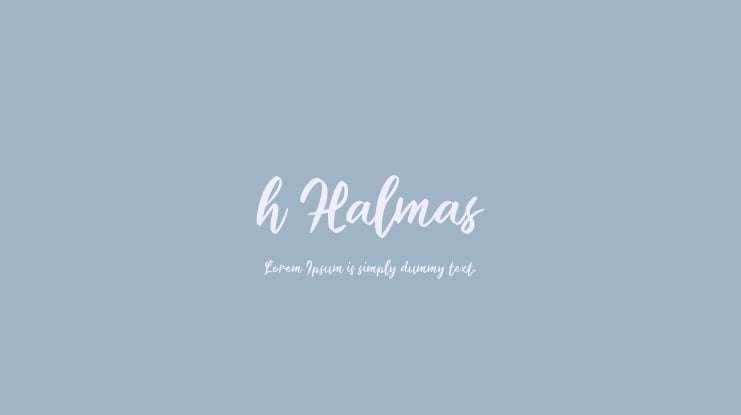 h Halmas Font