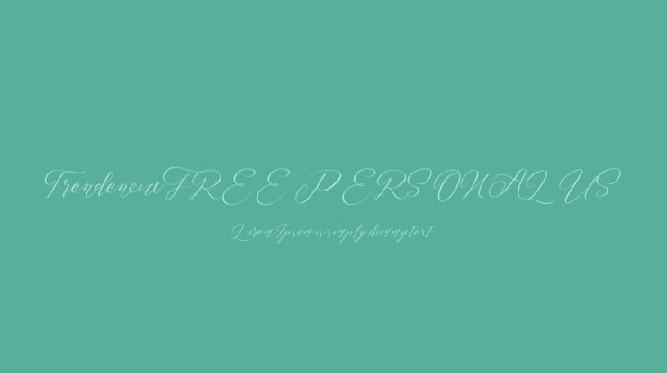 Trendencia FREE PERSONAL US Font