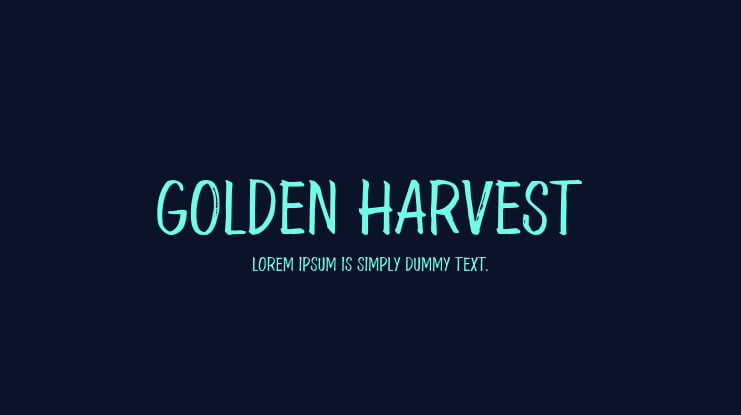Golden Harvest Font