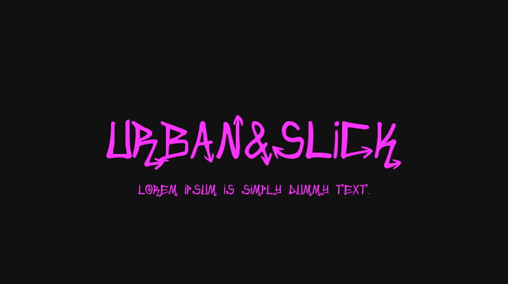 Urban&Slick Font