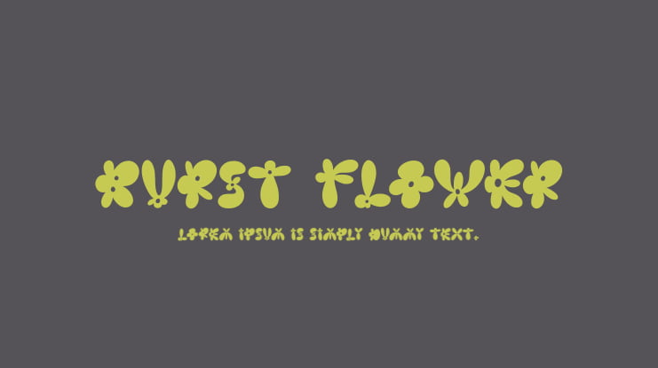 Burst Flower Font