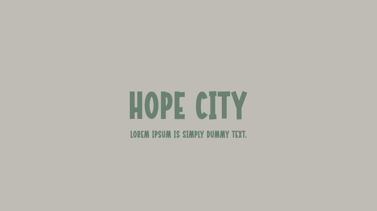 Hope City Font