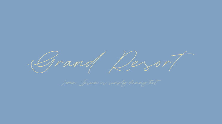 Grand Resort Font