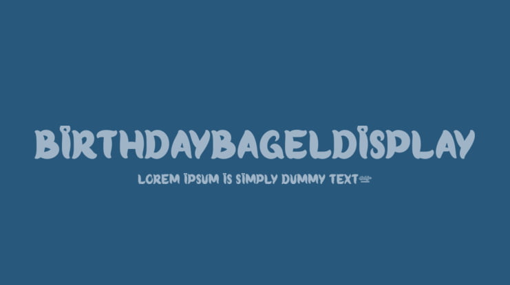 BirthdayBagelDisplay Font