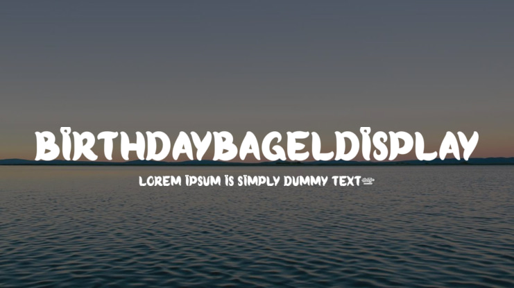 BirthdayBagelDisplay Font