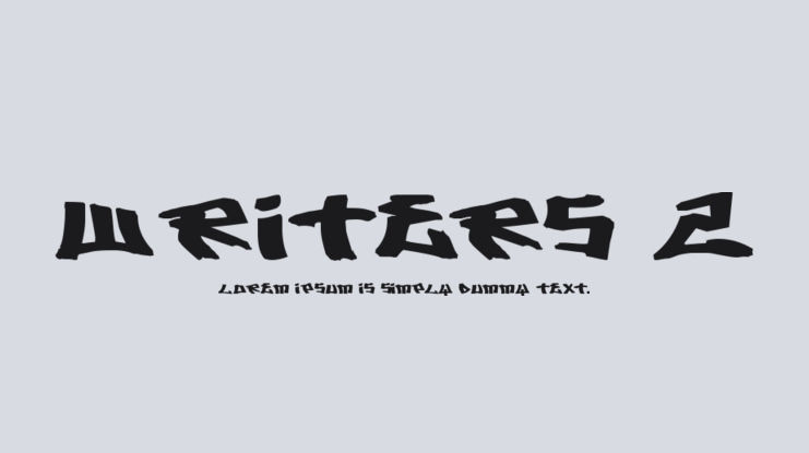 Writers 2 Font