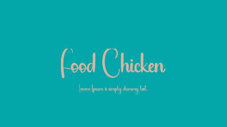 Food Chicken Font