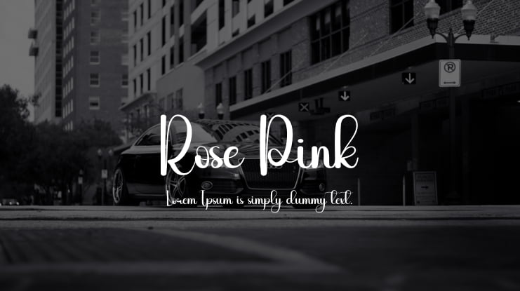 Rose Pink Font