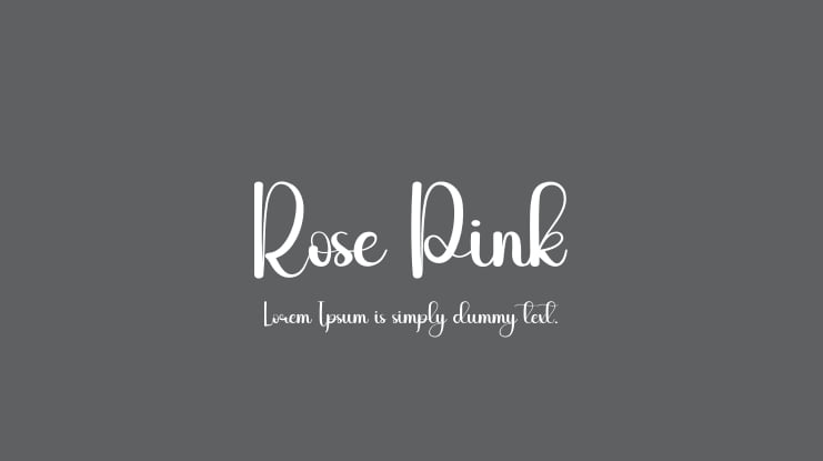 Rose Pink Font