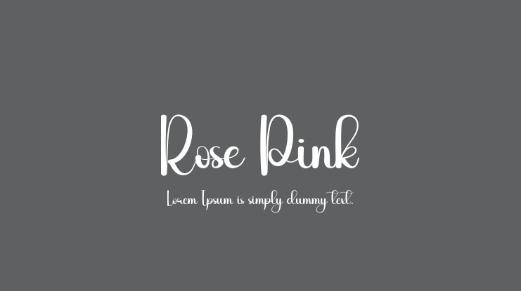 Rose Pink Font