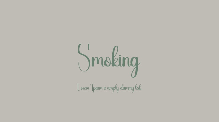 Smoking Font