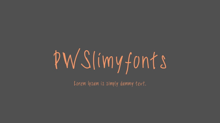 PWSlimyfonts Font