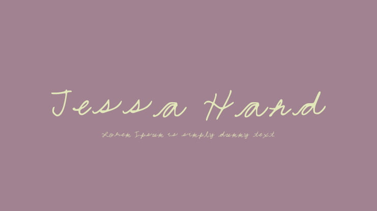 Jessa Hand Font