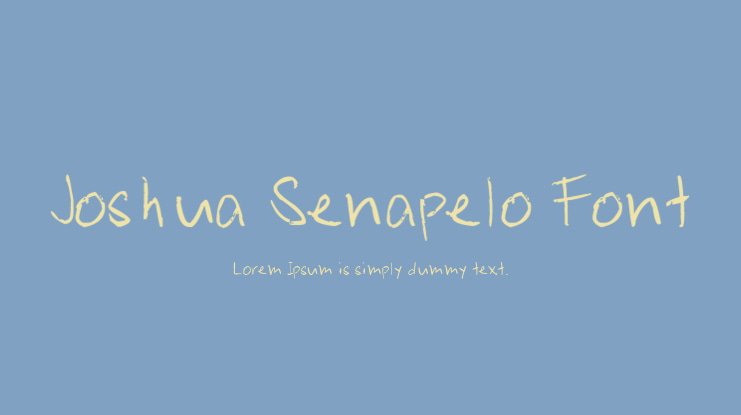 Joshua Senapelo Font