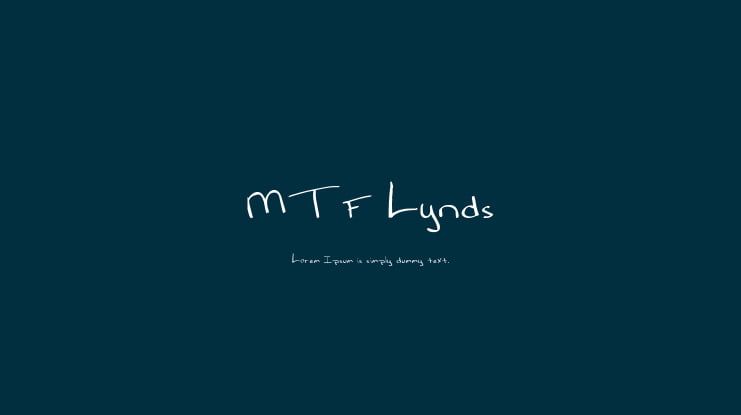 MTF Lynds Font