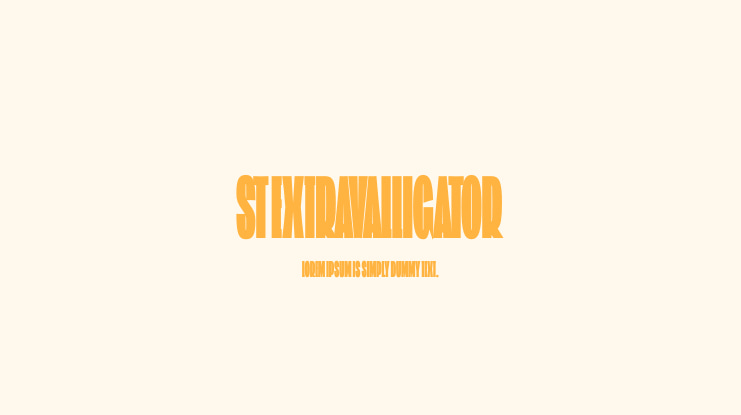 ST Extravalligator Font