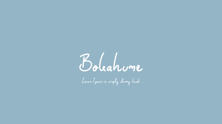 Bokahume Font