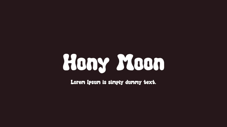 Hony Moon Font