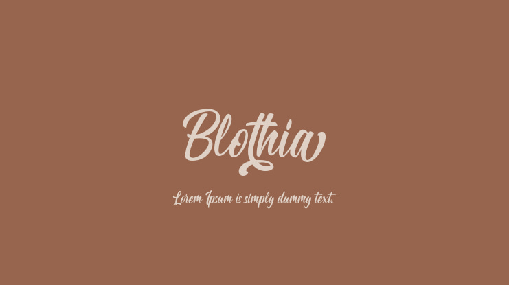 Blothia Font
