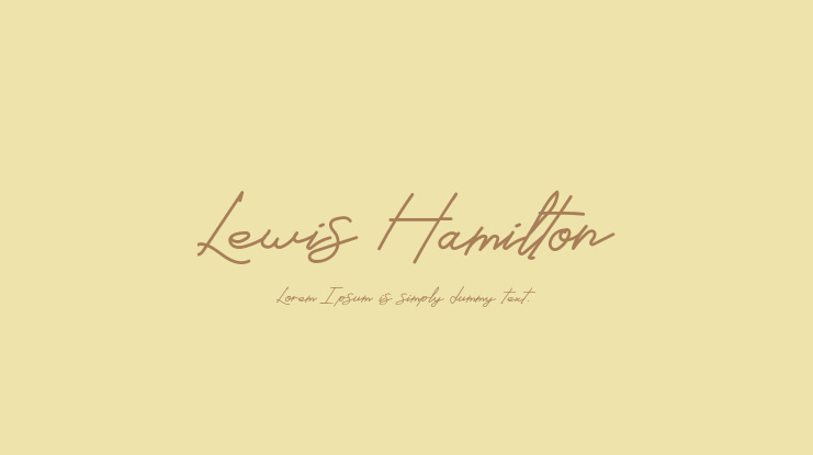 Lewis Hamilton Font