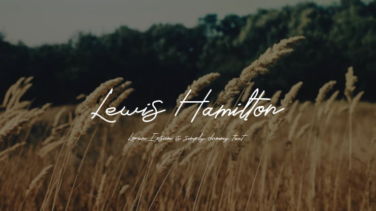 Lewis Hamilton Font