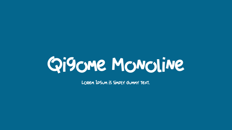 Qigome Monoline Font