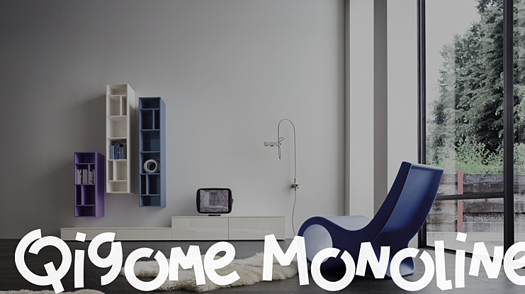 Qigome Monoline Font