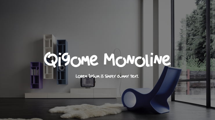 Qigome Monoline Font