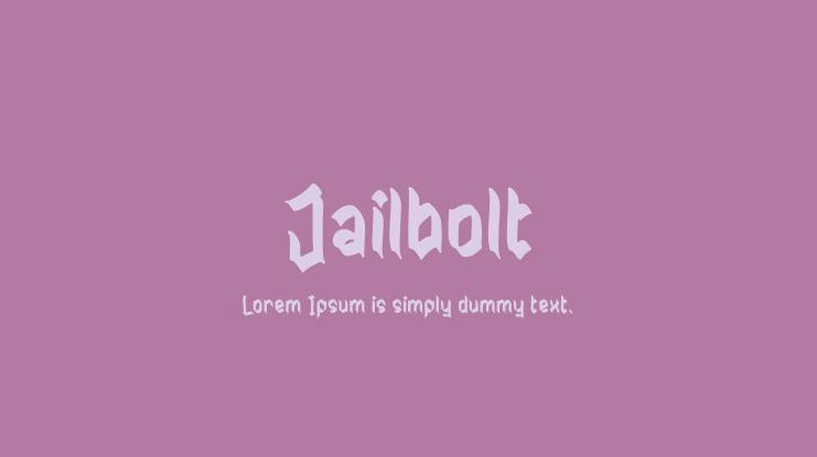 Jailbolt Font Family