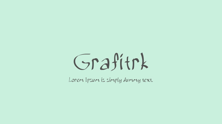 Grafitrk Font