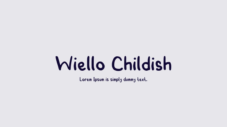 Wiello Childish Font