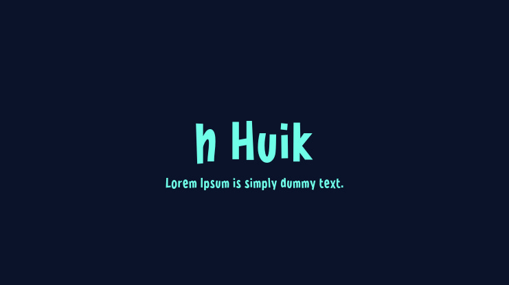 h Huik Font