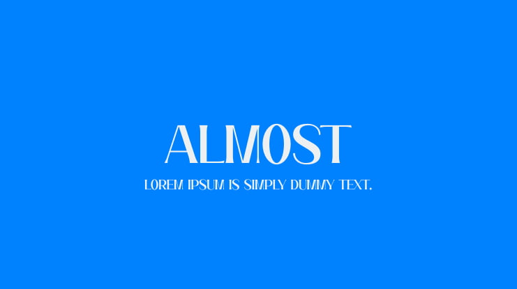Almost Font